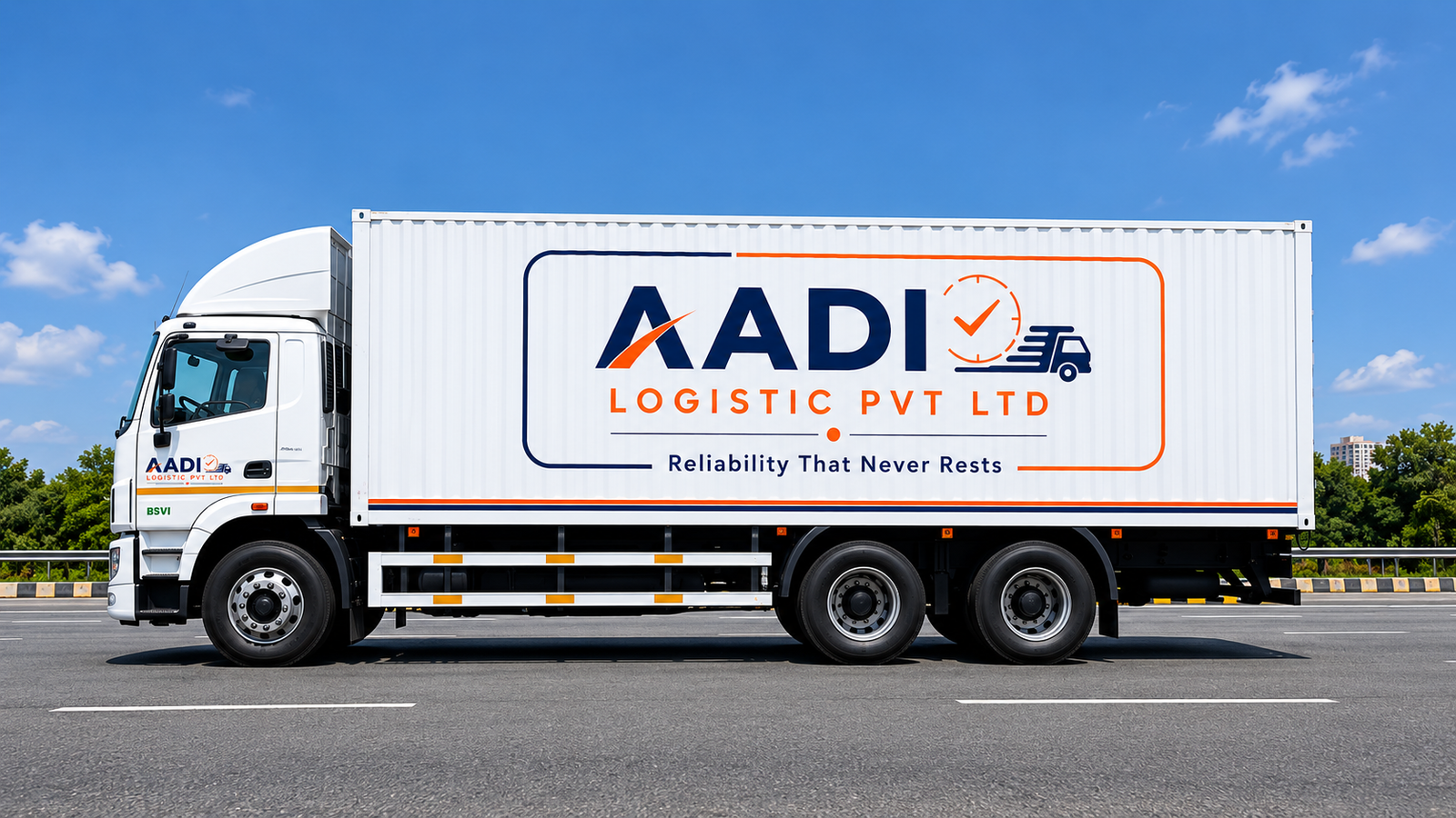 AADI Logistic 22FT closed body container truck