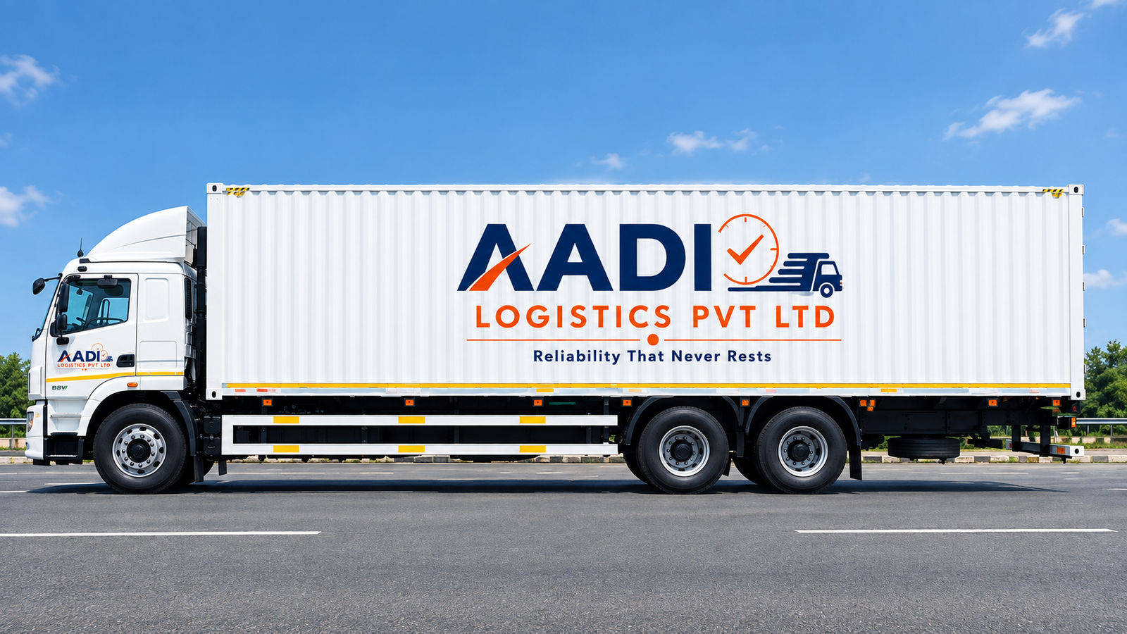 AADI Logistic 32FT closed body container truck
